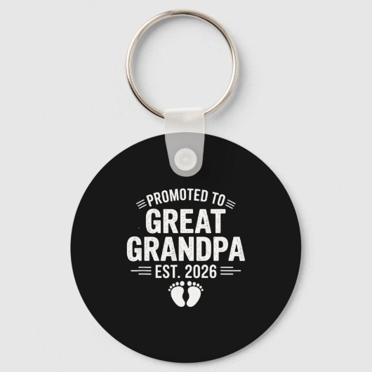 Promoted To Great Grandpa Est. 2026 Funny Soon To  Sleutelhanger (Voorkant)