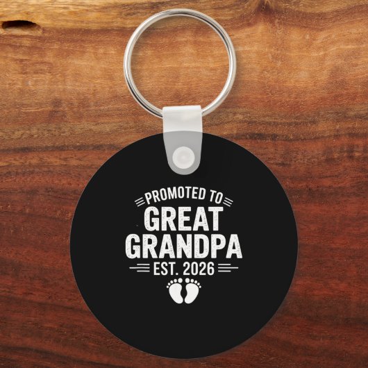 Promoted To Great Grandpa Est. 2026 Funny Soon To  Sleutelhanger (Voorkant)