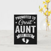 Promoted to Great Tante Est 2026 Zwangerschap Aank Kaart (Gele Bloem)