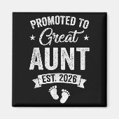 Promoted to Great Tante Est 2026 Zwangerschap Aank Magneet (Voorkant)