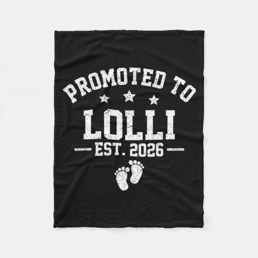 Promoted To Lolli Est 2026 Baby Announcement Fleece Deken (Voorkant)