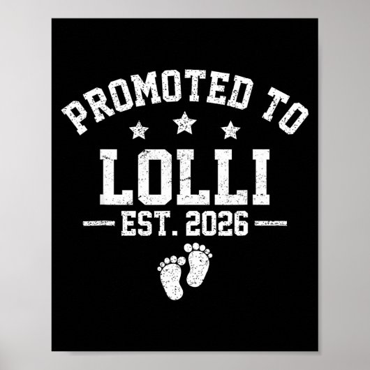 Promoted To Lolli Est 2026 Baby Announcement  Poster (Voorkant)