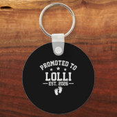 Promoted To Lolli Est 2026 Baby Announcement Sleutelhanger (Voorkant)