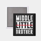 Promoted To Middle Brother Funny New Baby Announce Magneet (Voorkant / Achterkant)