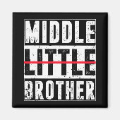 Promoted To Middle Brother Funny New Baby Announce Magneet (Voorkant)