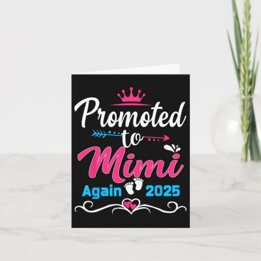 Promoted to Mimi Again 2025 Binnenkort moeder zwan Kaart (Voorkant)