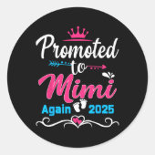 Promoted to Mimi Again 2025 Binnenkort moeder zwan Ronde Sticker (Voorkant)