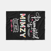 Promoted To Mimzy 2025 Cute Pregnancy Announcement Fleece Deken (Voorkant (Horizontaal))