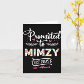 Promoted To Mimzy 2025 Cute Pregnancy Announcement Kaart (Gele Bloem)