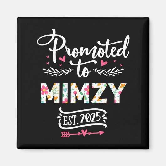 Promoted To Mimzy 2025 Cute Pregnancy Announcement Magneet (Voorkant)