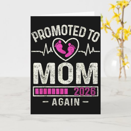 Promoted To Mom Again 2026 Expecting Baby Soon To  Kaart (Gele Bloem)