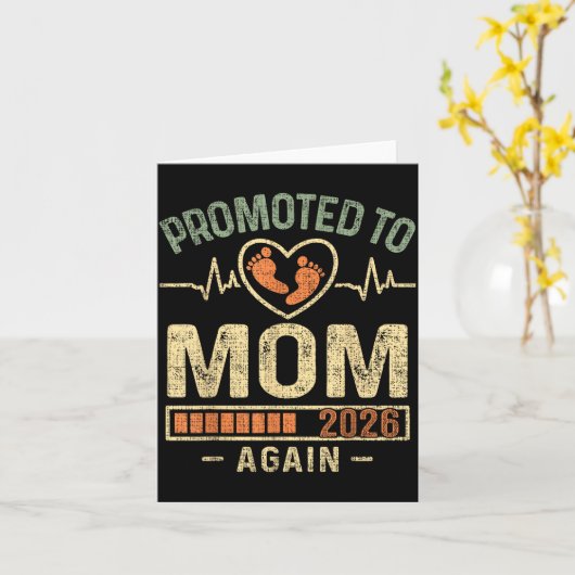 Promoted To Mom Again 2026 Expecting Baby Soon To  Kaart (Gele Bloem)