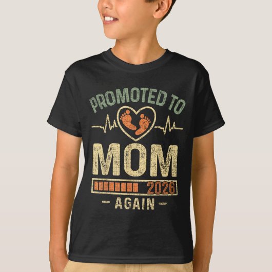 Promoted To Mom Again 2026 Expecting Baby Soon To  T-shirt (Voorkant)
