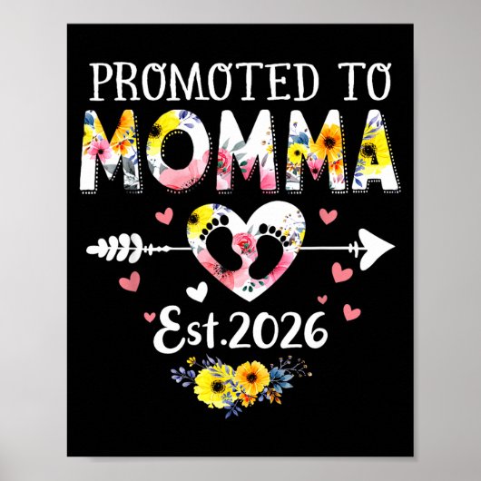 Promoted To Momma 2026 First Time New Grandma Preg Poster (Voorkant)