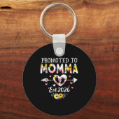 Promoted To Momma 2026 First Time New Grandma Preg Sleutelhanger (Voorkant)