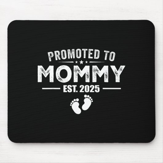 Promoted To Mommy 2025 Baby &amp; Mommy Funny For  Muismat (Voorkant)