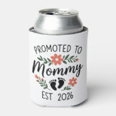 Promoted to Mommy 2026 Funny First Time Pregnancy Blikjeskoeler (Blikje Voorkant)