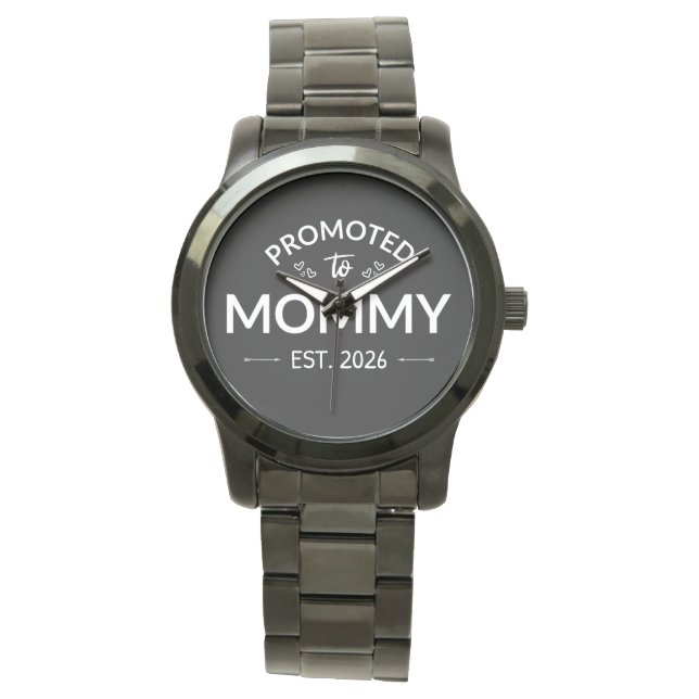 Promoted To Mommy Est. 2026 II Horloge (Voorkant)