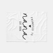 Promoted To Nana Est 2026 New Nana Mothers Day Wom Fleece Deken (Voorkant (Horizontaal))