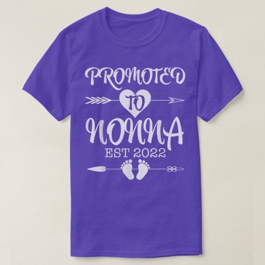 Promoted To Nonna EST 2022 Pregnancy Reveal  T-shirt (Design voorkant)