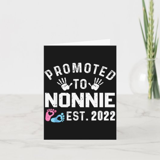 Promoted To Nonnie Est 2022 Funny New Nonnie Kaart (Voorkant)
