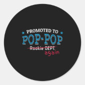 Promoted To P-p Again Shirt. Grandpa P P Funny Ronde Sticker (Voorkant)