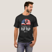 Promoted To Pap Pap Again 2024 US Flag Father's Da T-shirt (Voorkant volledig)