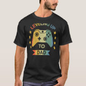 Promoted to papa 2022 Video Gamer New Dad First T T-shirt (Voorkant)