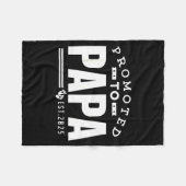 Promoted To Papa 2025 New 1st First Time Papa Dad Fleece Deken (Voorkant (Horizontaal))
