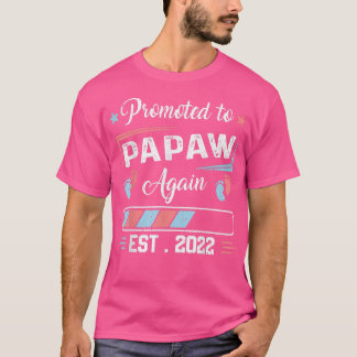 Promoted To Papaw Again Est 2022 Pregnancy Announc T-shirt