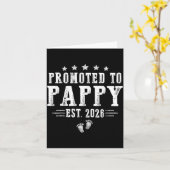 Promoted To Pappy Est.2026 Father's Day First Time Kaart (Gele Bloem)