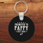 Promoted To Pappy Est.2026 Father's Day First Time Sleutelhanger (Voorkant)