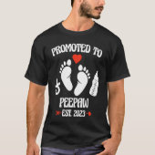 Promoted To Peepaw 2023 First Time New Grandpa Pre T-shirt (Voorkant)