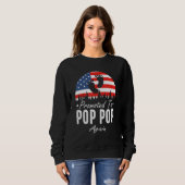 Promoted To Pop Pop Again 2024 US Flag Father's Da Trui (Voorkant volledig)