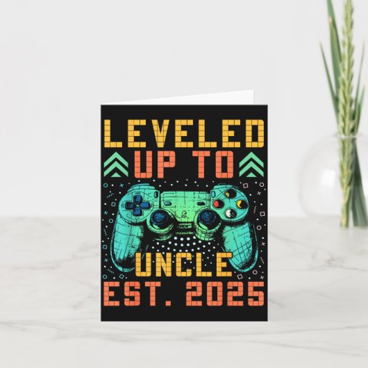Promoted To Uncle 2025 Leveled Up To Uncle Est 202 Kaart (Voorkant)