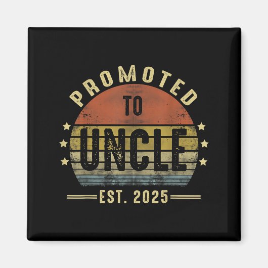 Promoted To Uncle Est 2025 New Uncle Fathers Day F Magneet (Voorkant)