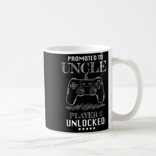 Promoted To Uncle Player 2 Unlock Shirt New Uncle Koffiemok (Rechts)