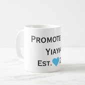 Promoted To Yiayia Black & Blue Mug Koffiemok (Voorkant links)