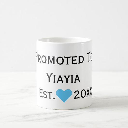 Promoted To Yiayia Black & Blue Mug Koffiemok (Center)