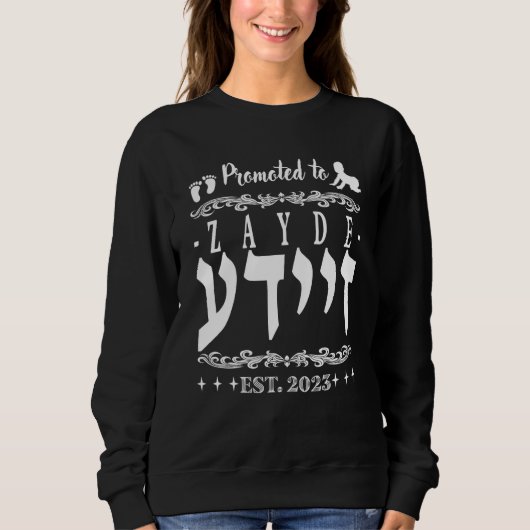 Promoted to Zayde Grandad in Yiddish Israel 2023 Trui (Voorkant)