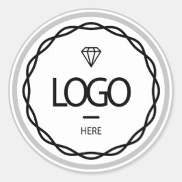 Promotie Aangepast Logo Grijze Lijst BeautyCosmeti Ronde Sticker