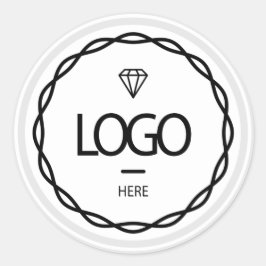 Promotie Aangepast Logo Grijze Lijst Schoonheidsco Ronde Sticker