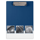 Promotie Aangepaste Afbeeldingen Blauw Wit Company Klembord (Voorkant)