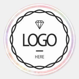 Promotie aangepaste holografische kleuren voor Log Ronde Sticker