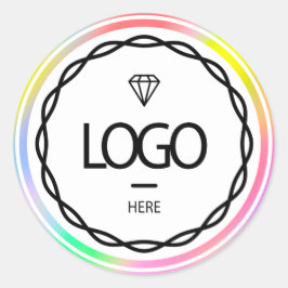 Promotie aangepaste Logo Holografische kleuren reg Ronde Sticker