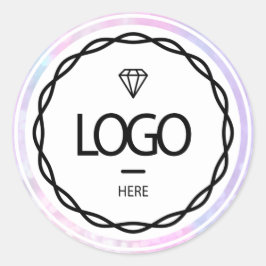 Promotie Aangepaste Logo Holografische kleuren Roz Ronde Sticker