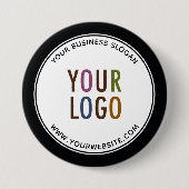 Promotie Aangepaste Pinback Button Pin Company Log (Voorkant)