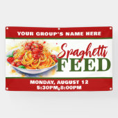 Promotie Aangepaste Spaghetti Feed Fundraiser Spandoek (Horizontaal)