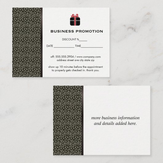 Promotie Afsprakenkaartje (Voorkant / Achterkant)