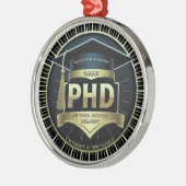 Promotie afstuderen doctoraatsthesis medaille metalen ornament (Links)